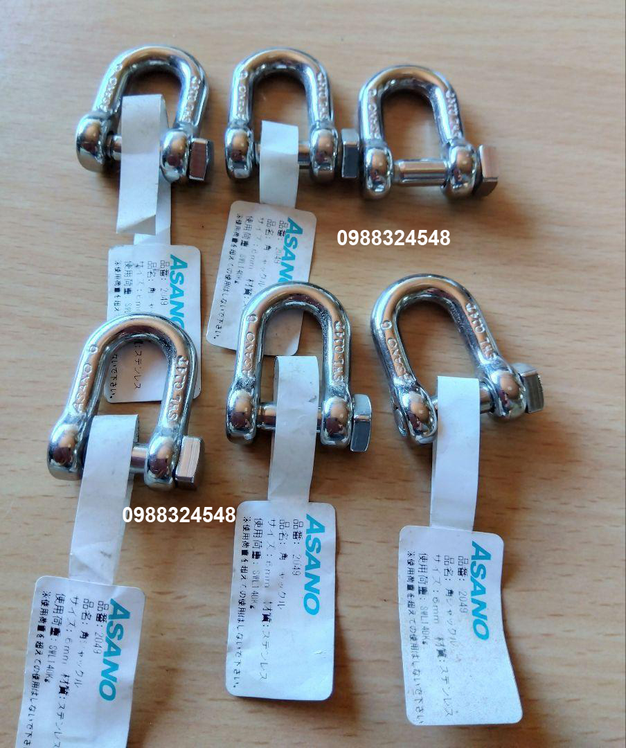 Ma ní inox 140kg Asano AK2049 / AK2049 Asano Stainless Steel Shackle
