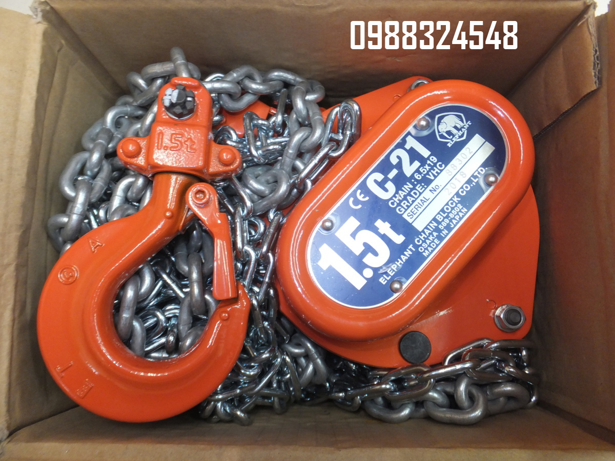 Pa lăng kéo tay 1.5 tấn Elephant C21-1.5 / C21-1.5 Elephant Manual Chain Hoist