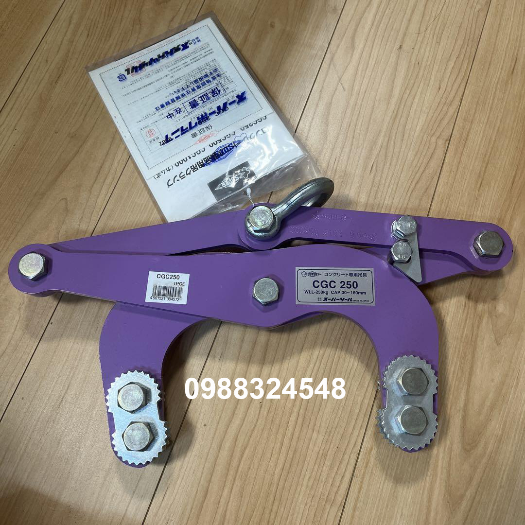 Kẹp bê tông 250Kgs Supertool CGC250 / CGC250 Supertool LIFTING CLAMP for Concrete material (Cam Type)