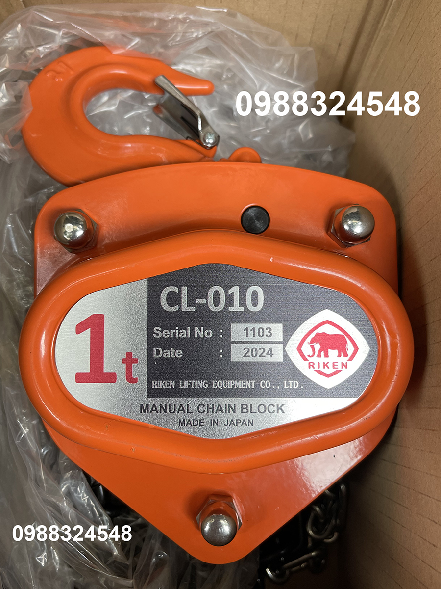 Pa lăng kéo tay Riken CL010/ CL010 Riken Manual Chain Hoist