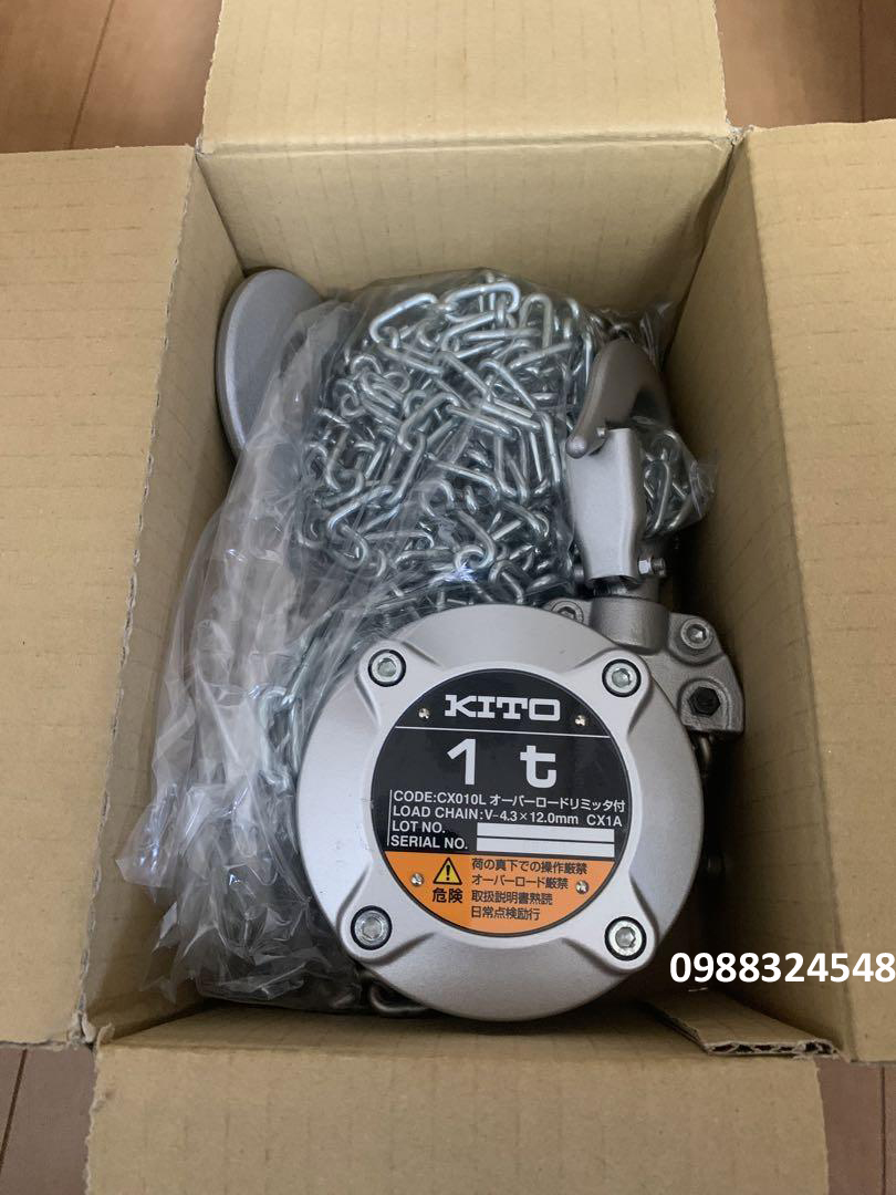 Pa lăng kéo tay Kito 1 tấn CX010L / CX010L Kito Manual Chain Hoist