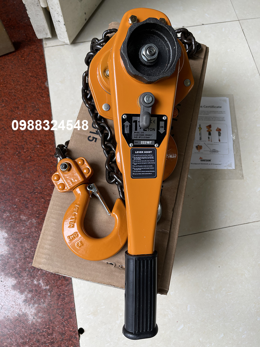 Pa lăng lắc tay 1.5 tấn Daesan D15 / D15 Daesan Lever Hoist