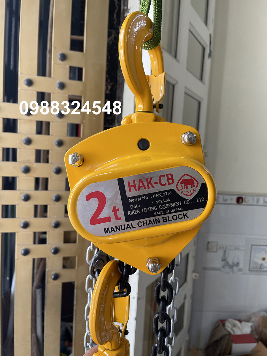 Pa lăng kéo tay Riken 2 tấn HAK-CB/ 2 ton HAK-CB Riken Manual Chain Hoist