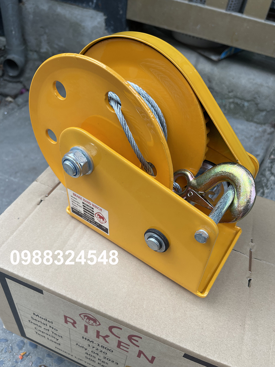 Tời quay tay 1800lbs Riken HM-1800 / HM-1800 Riken Hand Winch