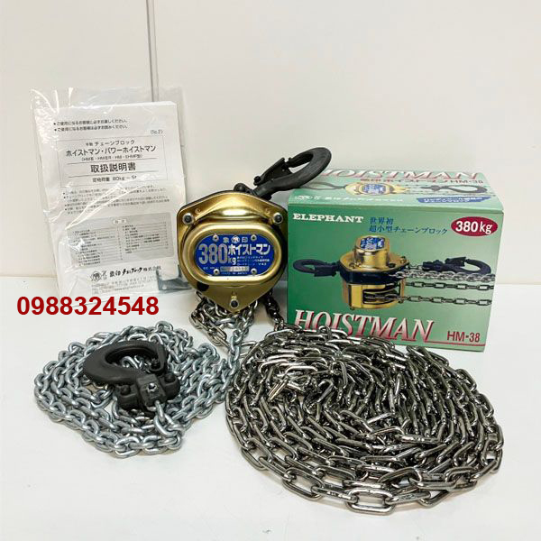 Pa lăng kéo tay Elephant HM-38 / HM-38 Elephant Manual Chain Hoist