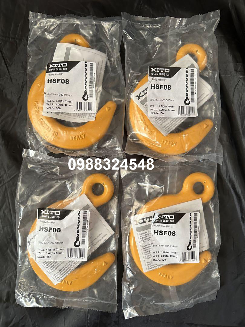 Móc cẩu Kito 1.5-2 tấn HSF08 / HSF08 Kito Foundry Hook
