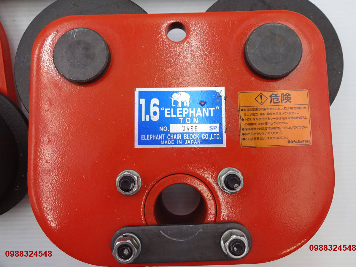 Con chạy đẩy tay 1.6 tấn Elephant P-1.6/ 1.6 ton P-1.6 Elephant Plain Trolley