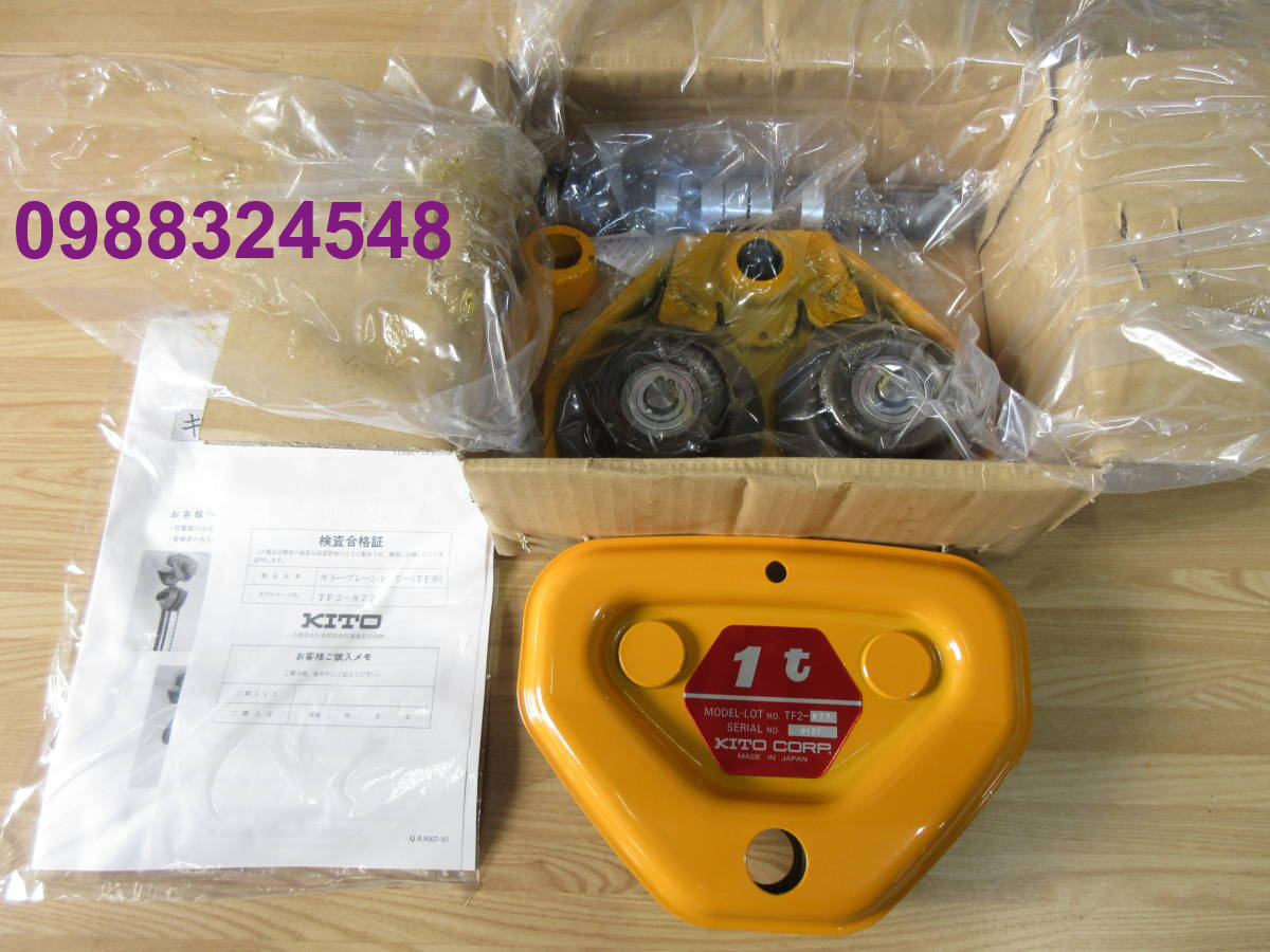 Con chạy đẩy tay Kito 1 tấn TFP-010 / TFP-010 Kito Plain Trolley