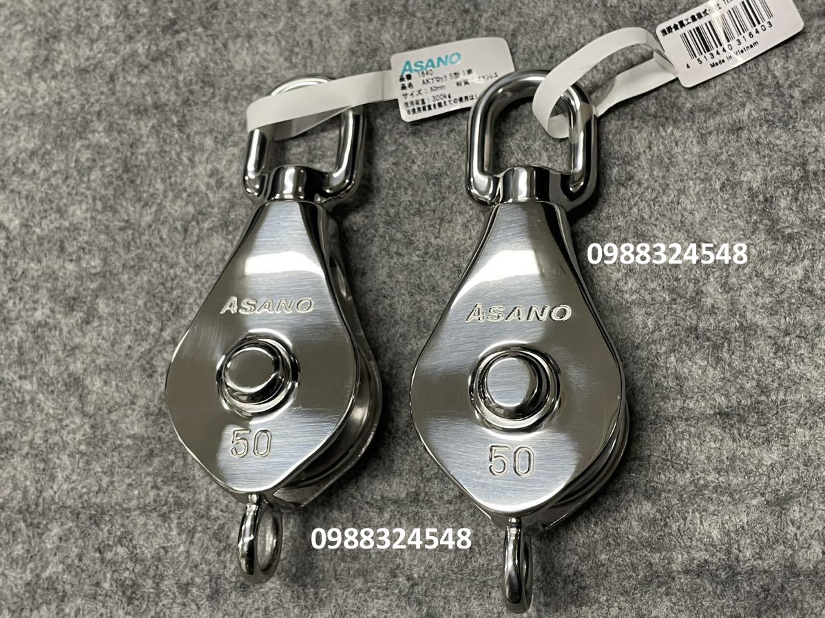 Ròng rọc inox 300kg Asano AK1640 / AK1640 Asano Stainless Steel Swivel Eye Block