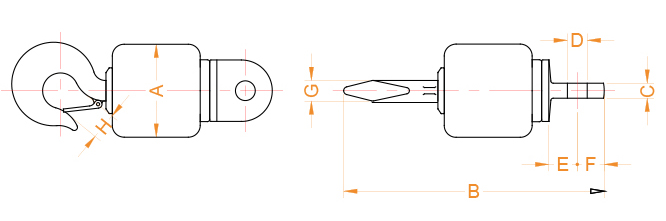 Daichang BSEH bearing swivel eye & hook
