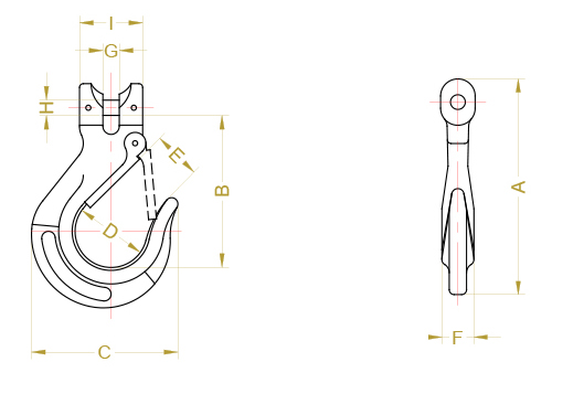 Móc cẩu Daichang HKCS / Daichang HKCS_clevis sling hook