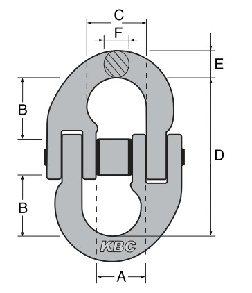 Mắc nối xích KBC 5.3 tấn KP-1214/ KBC KP-1214 Connecting link